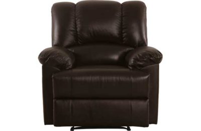 Collection Diego Leather/Leather Eff Recliner Chair - Choc